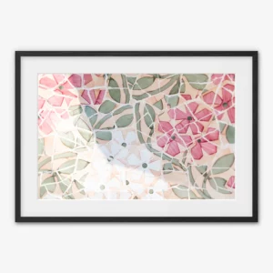 Park Güell Flower Mosaics — Barcelona, Spain - Framed print